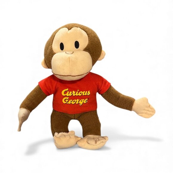 Curious George Plush Toy 11.5" Brown Monkey With Red Shirt By The Toy Factory - Picture 2 of 7